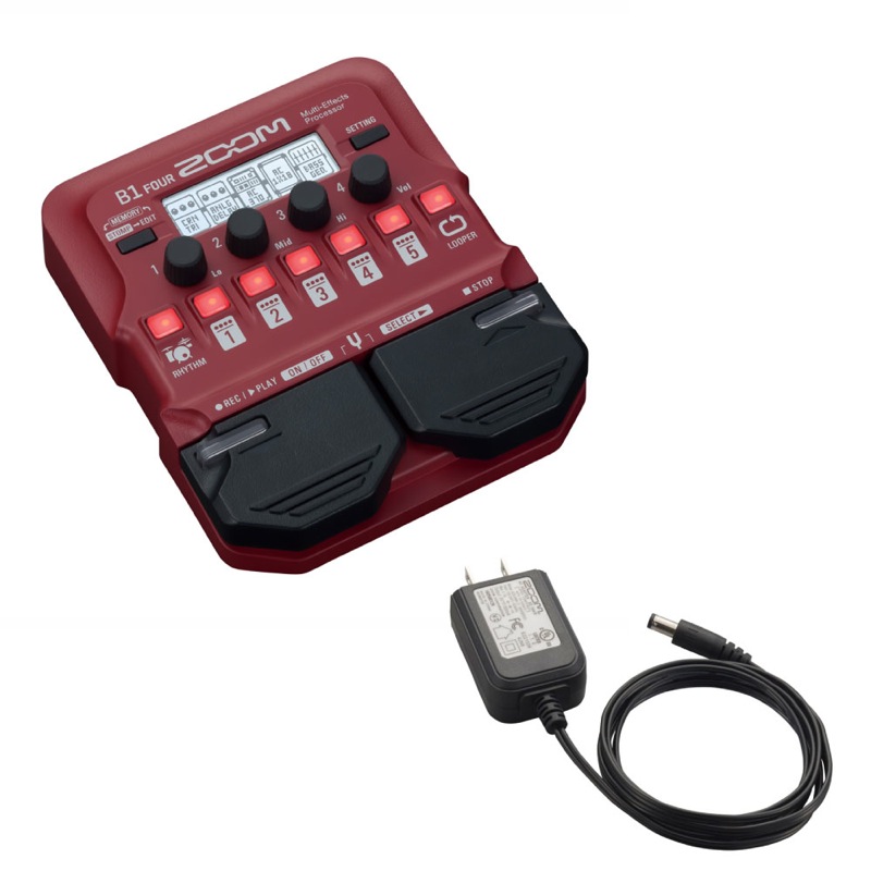 ZOOM B1 FOUR ベースマルチエフェクター 純正アダプター付き(ズーム