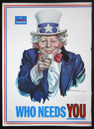 Who Needs You - Uncle Sam - A Mad Poster - | Original Vintage