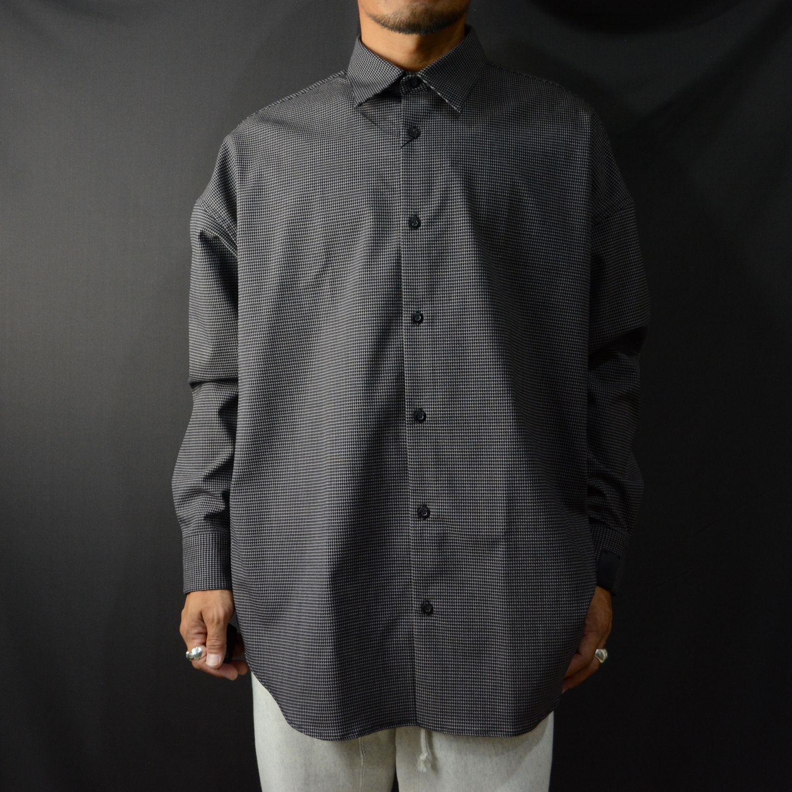 N.HOOLYWOOD - DRESS SHIRT （BLACK） / ドレスシャツ（ブラック