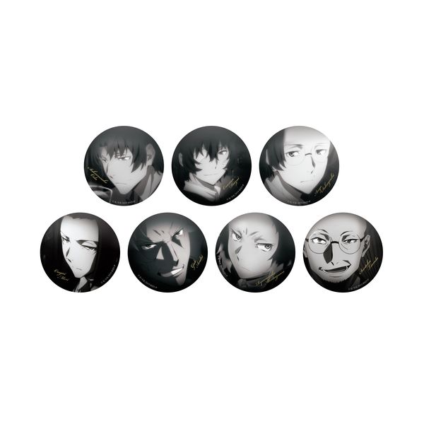 アパレル: 文豪ストレイドッグス シークレットモノクロ缶バッチ-黒の