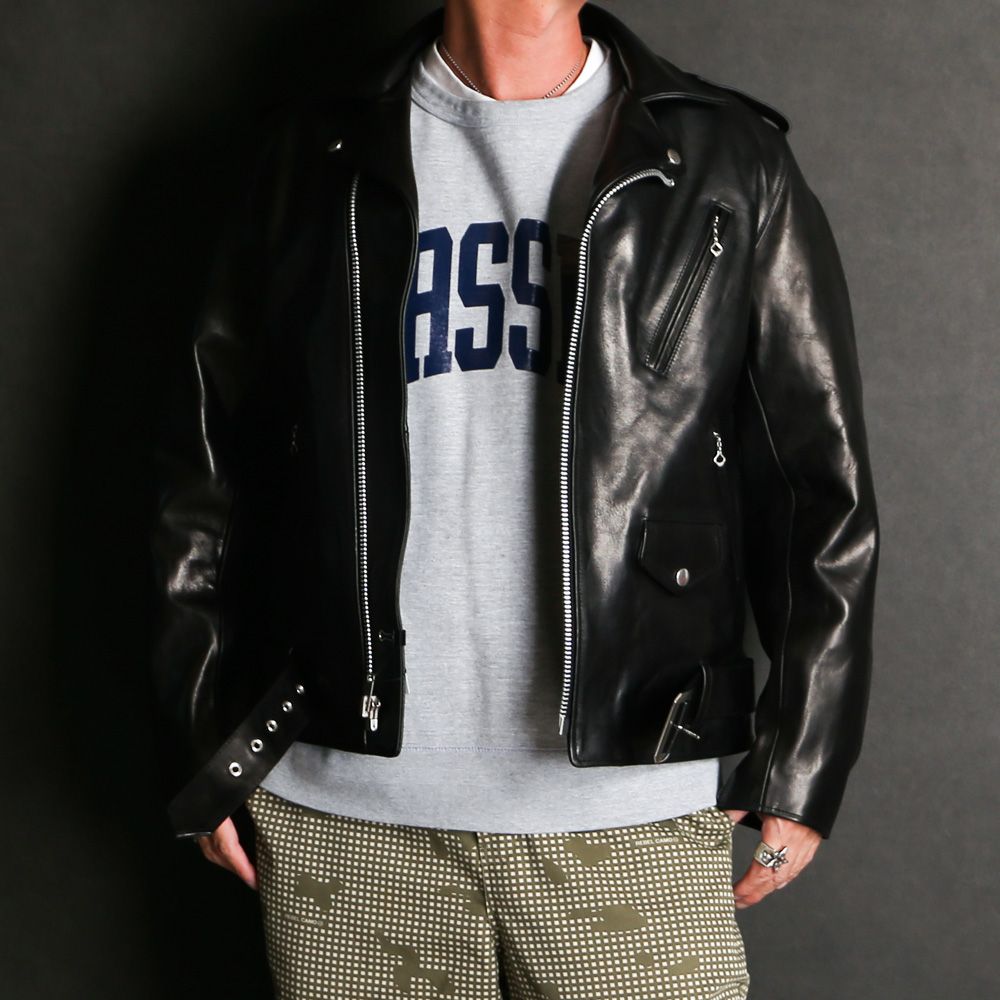 MASSES - LEATHER JKT VINTAGE W / ホースレザー ダブル ライダース