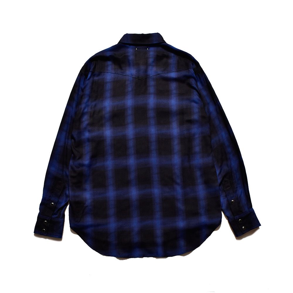MINEDENIM - Distortion Ombre Check L.Western SH - BPT / 2403-5003