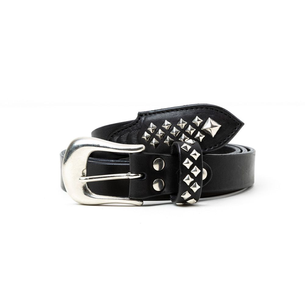 CALEE - STUDS LEATHER NARROW BELT ＜TYPE B＞ / スタッズ レザー