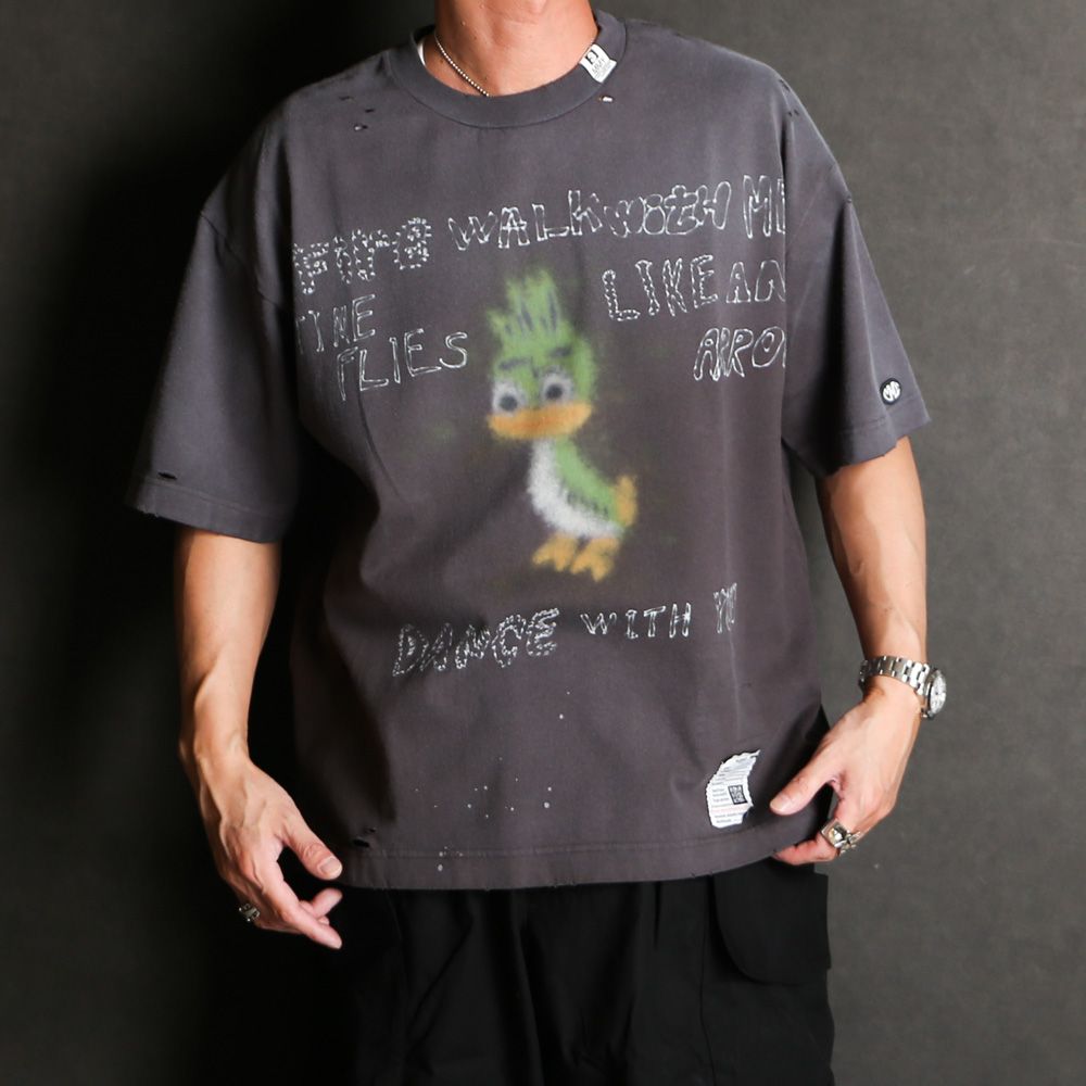Maison MIHARA YASUHIRO - Distressed Tee - BLACK / グラフィック T