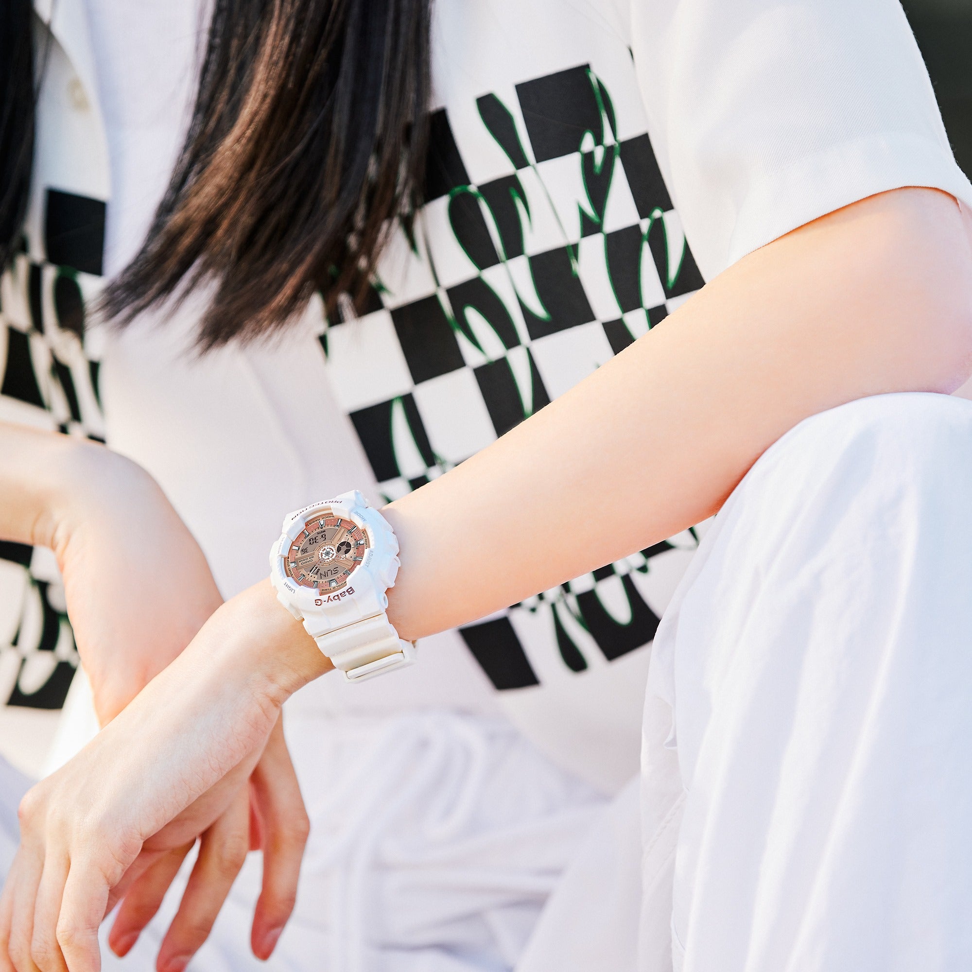 Casio Baby-G BA-130-7A1DR Analog-Digital White Pink Watch | City