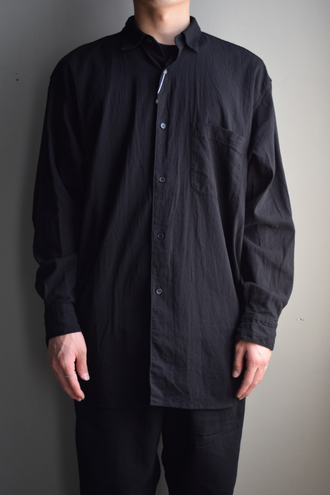 COMOLI (コモリ) オックス シャツ [BLACK]