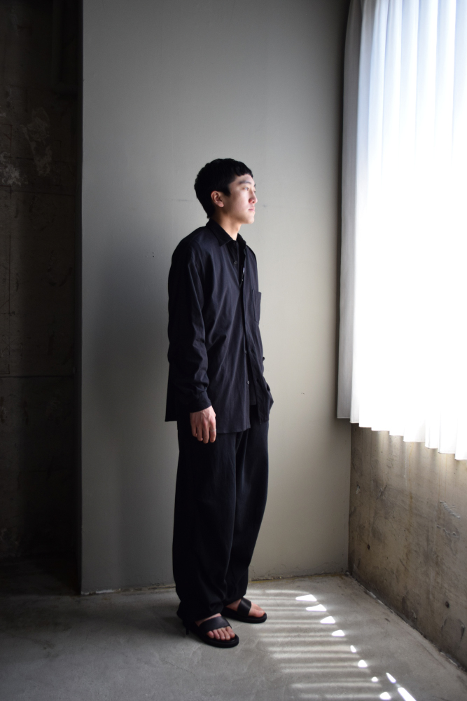 COMOLI (コモリ) ジャージ コモリシャツ [BLACK]