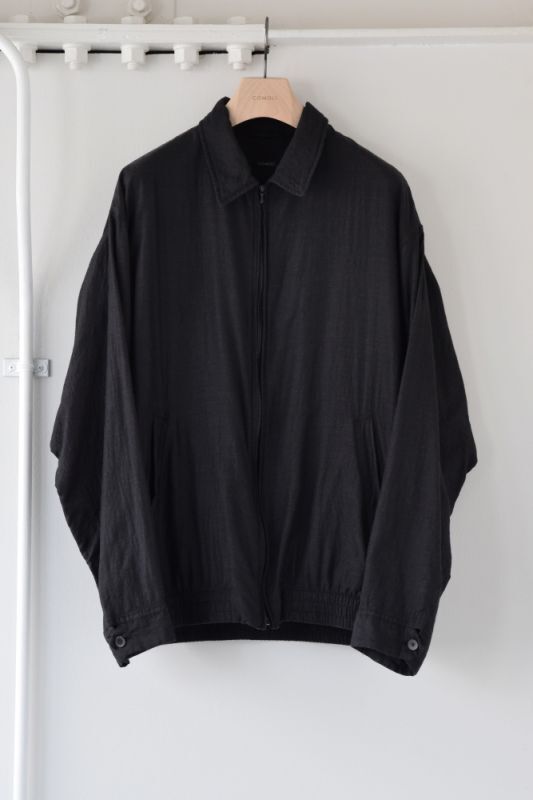 COMOLI (コモリ) ウールシルク スイングトップ [CHARCOAL]