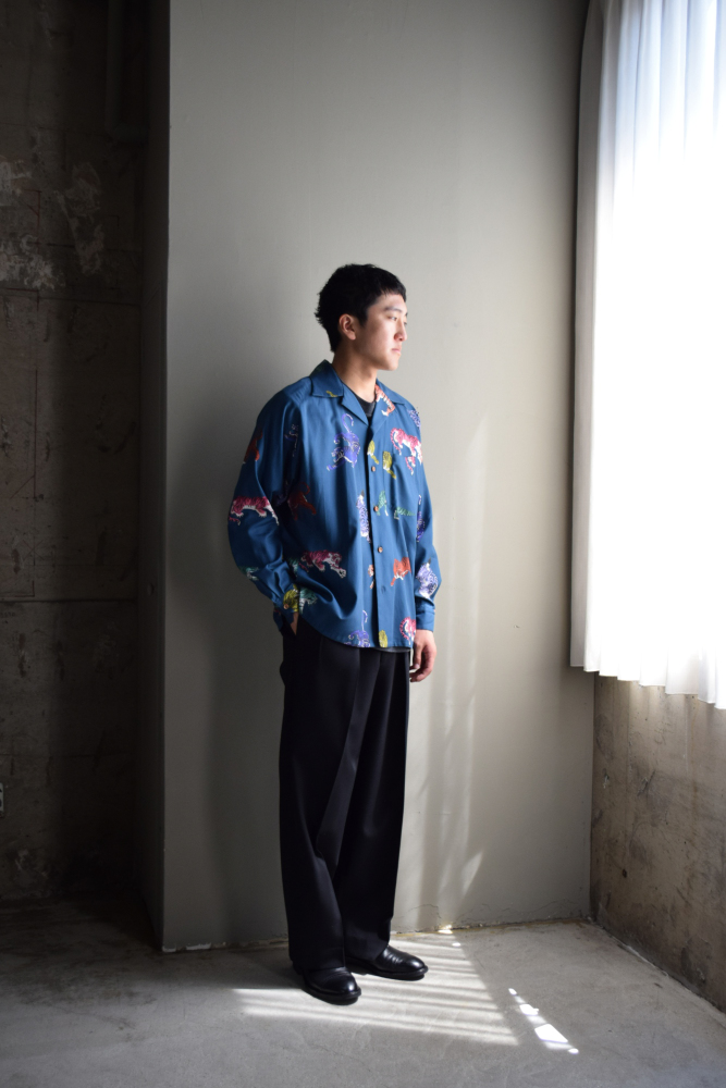 SALE】m's braque (エムズ ブラック) LONG SLEEVE ALOHA SHIRT [MULTI