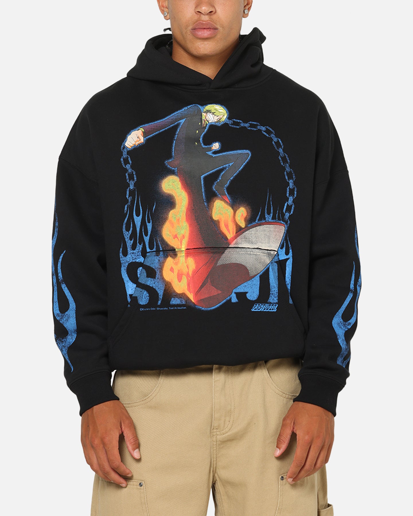 73Studio X One Piece Sanji Premium Hoodie Black | Culture Kings US
