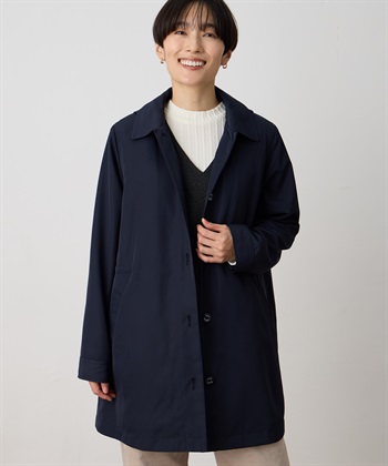 ライナー付きステンカラーコート【はっ水・ハンドウォッシャブル・花粉