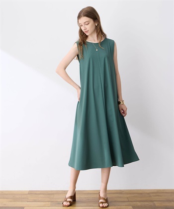 接触冷感】超冷感ノースリーブワンピース LE SOUK HOLIDAY｜クロス