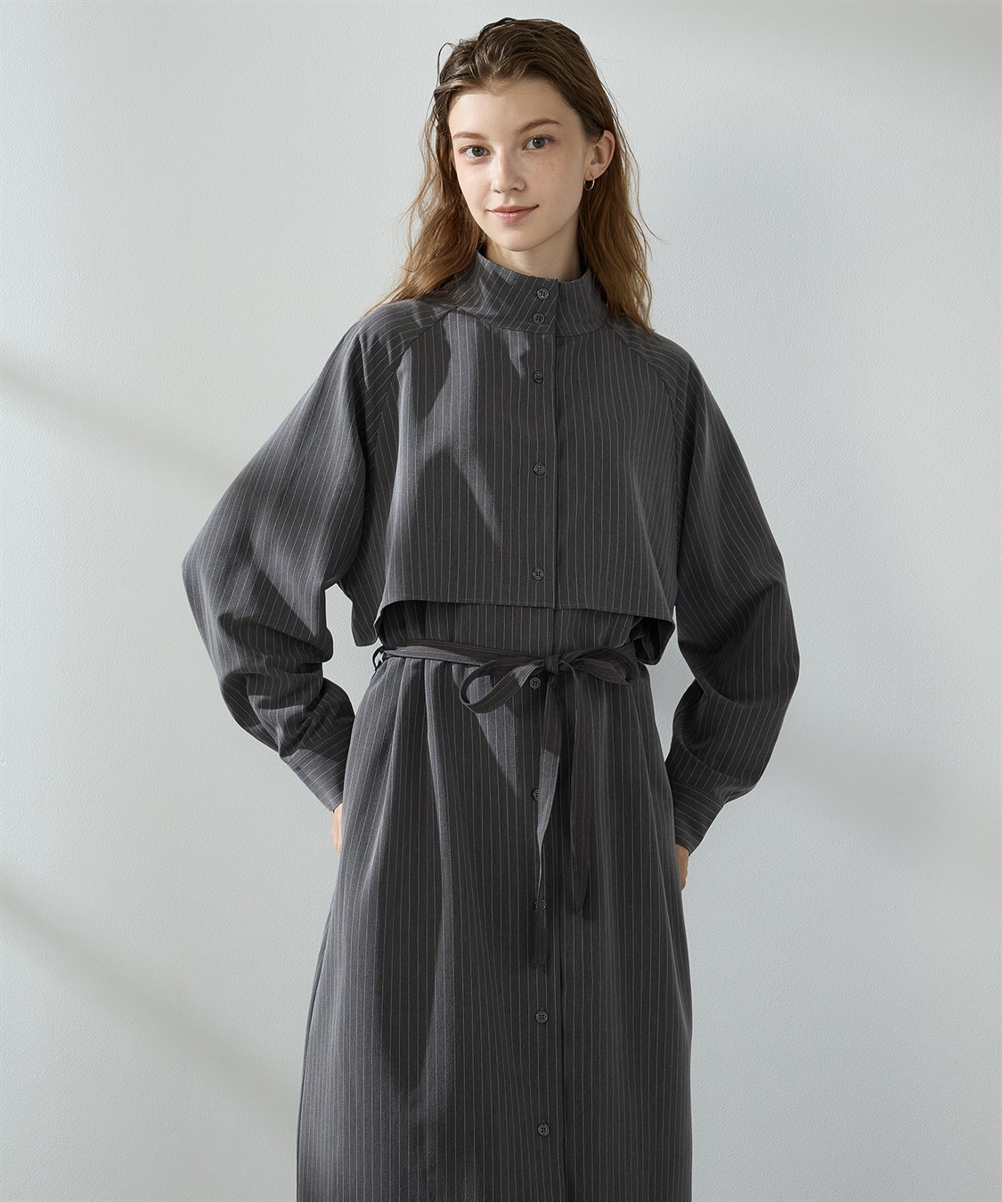 ストライプ柄シャツコート LE SOUK HOLIDAY｜クロスプラス公式通販サイト