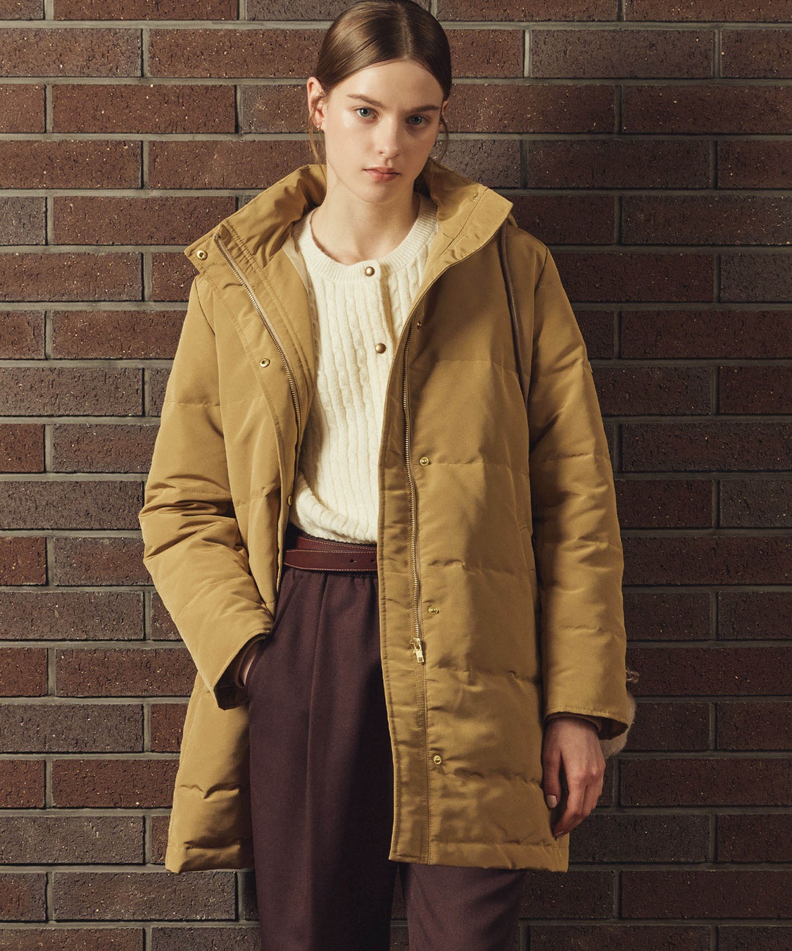 フードロングダウンコート LE SOUK HOLIDAY｜クロスプラス公式通販サイト