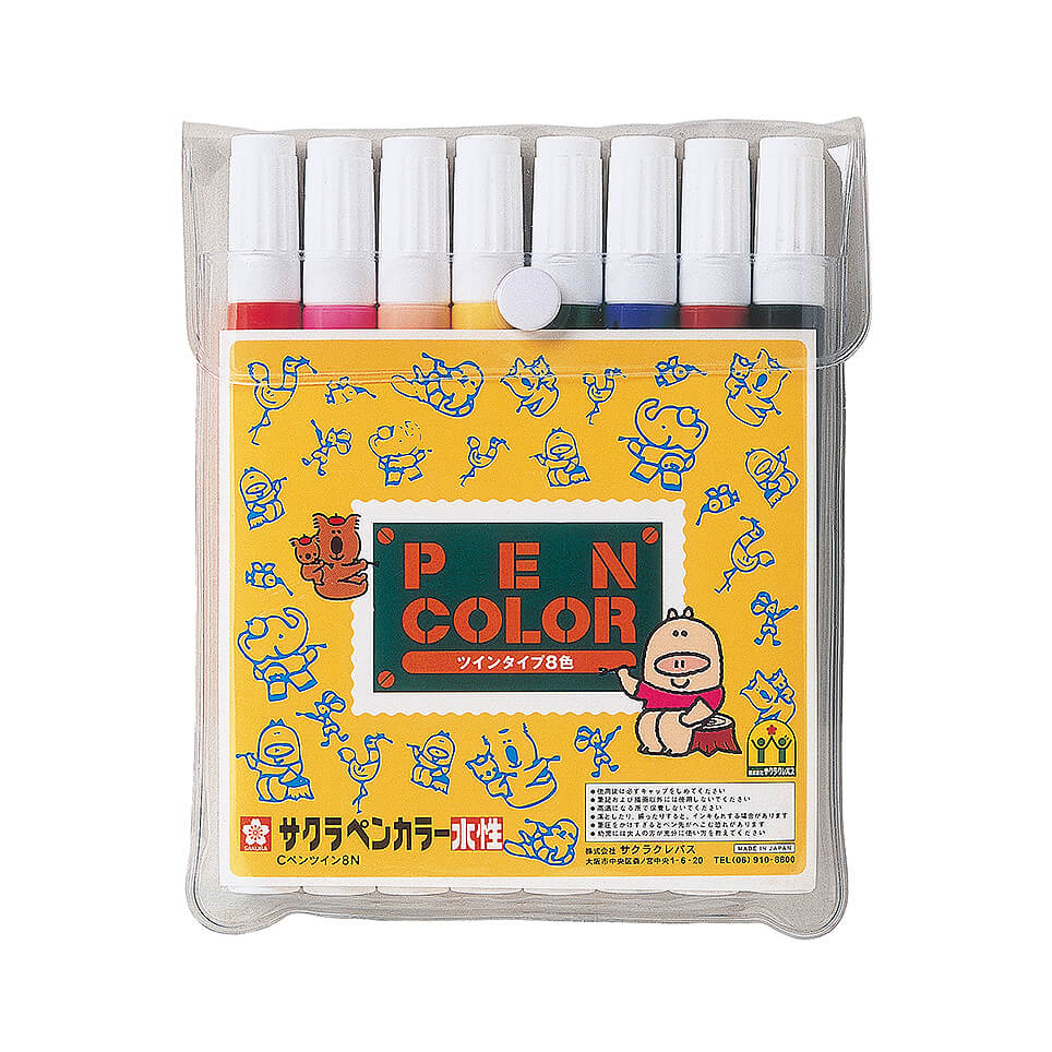 ペンカラーツイン幼児用8色｜サインペン｜水性マーカー｜絵画用品