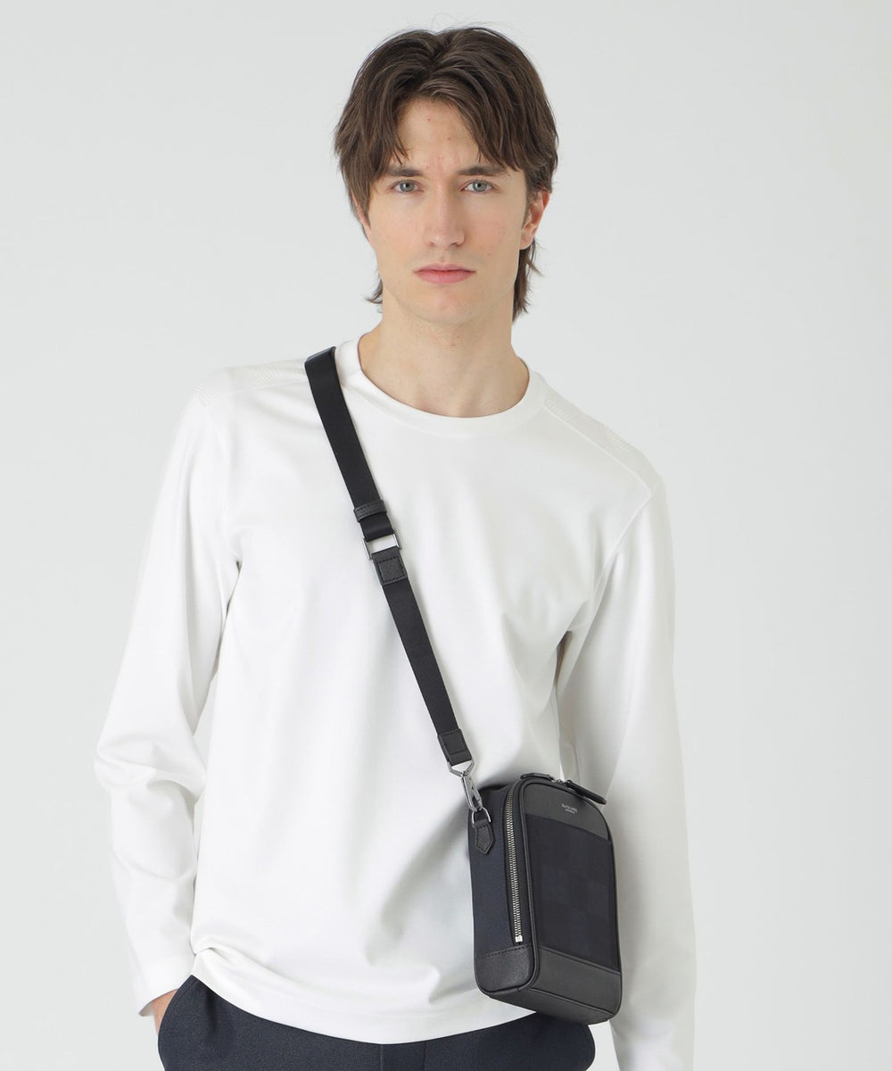 シャドークレストブリッジチェックミニクロスボディ（バッグ）｜BLACK