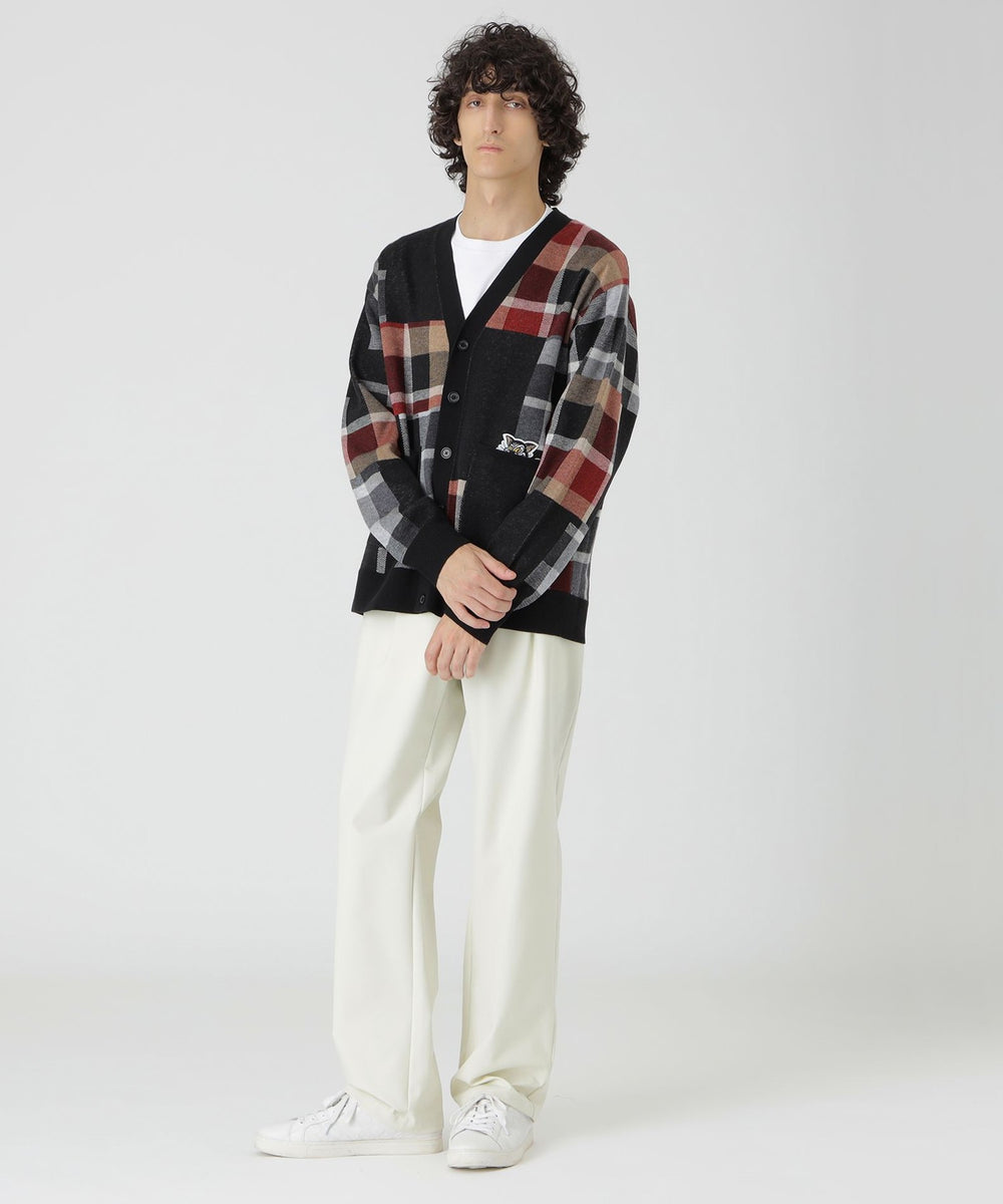 渋谷店・WEB限定】パッチワークチェックカーディガン（ニットウェア