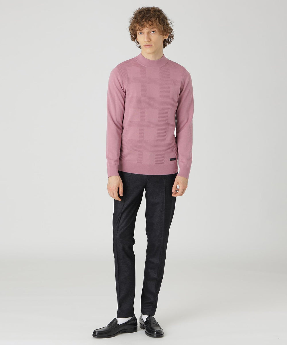 シャドーチェックハイネックニット（ニットウェア）｜BLACK LABEL