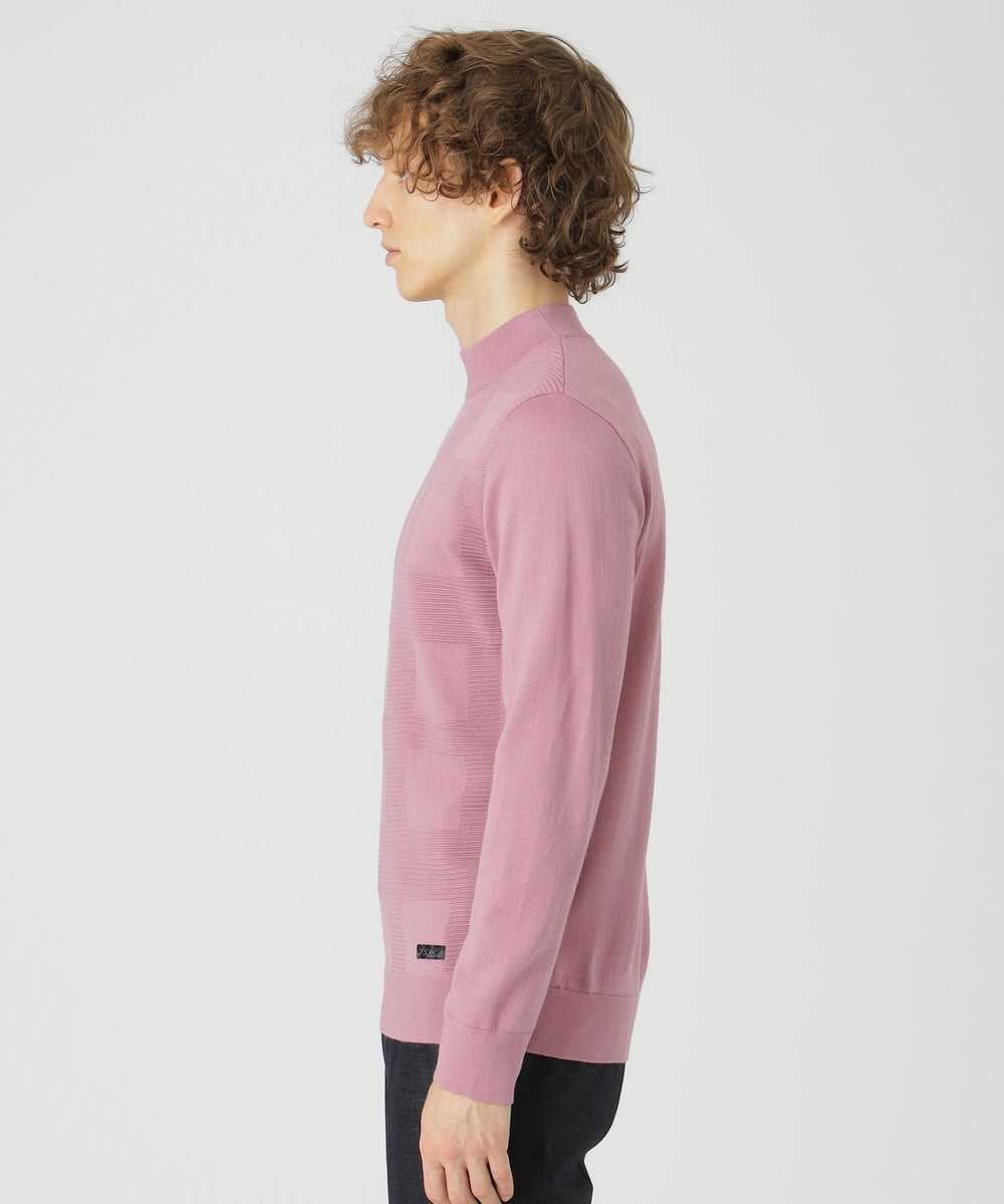 シャドーチェックハイネックニット（ニットウェア）｜BLACK LABEL