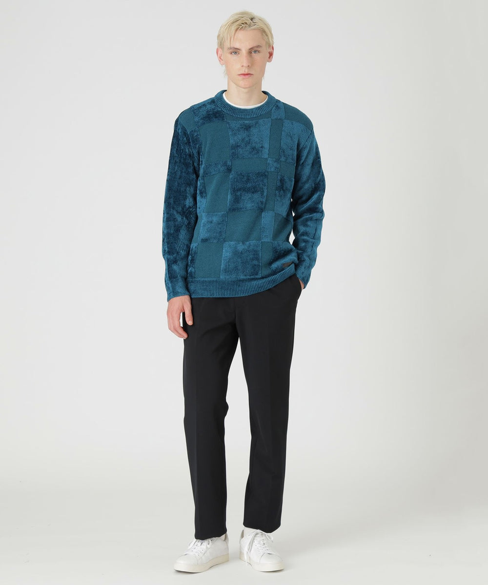 モールミックスシャドーチェックニット（ニットウェア）｜BLACK LABEL