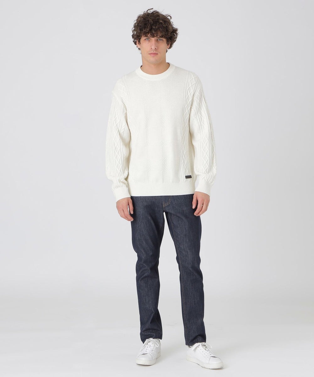 カシミヤミックスアランニット（ニットウェア）｜BLACK LABEL