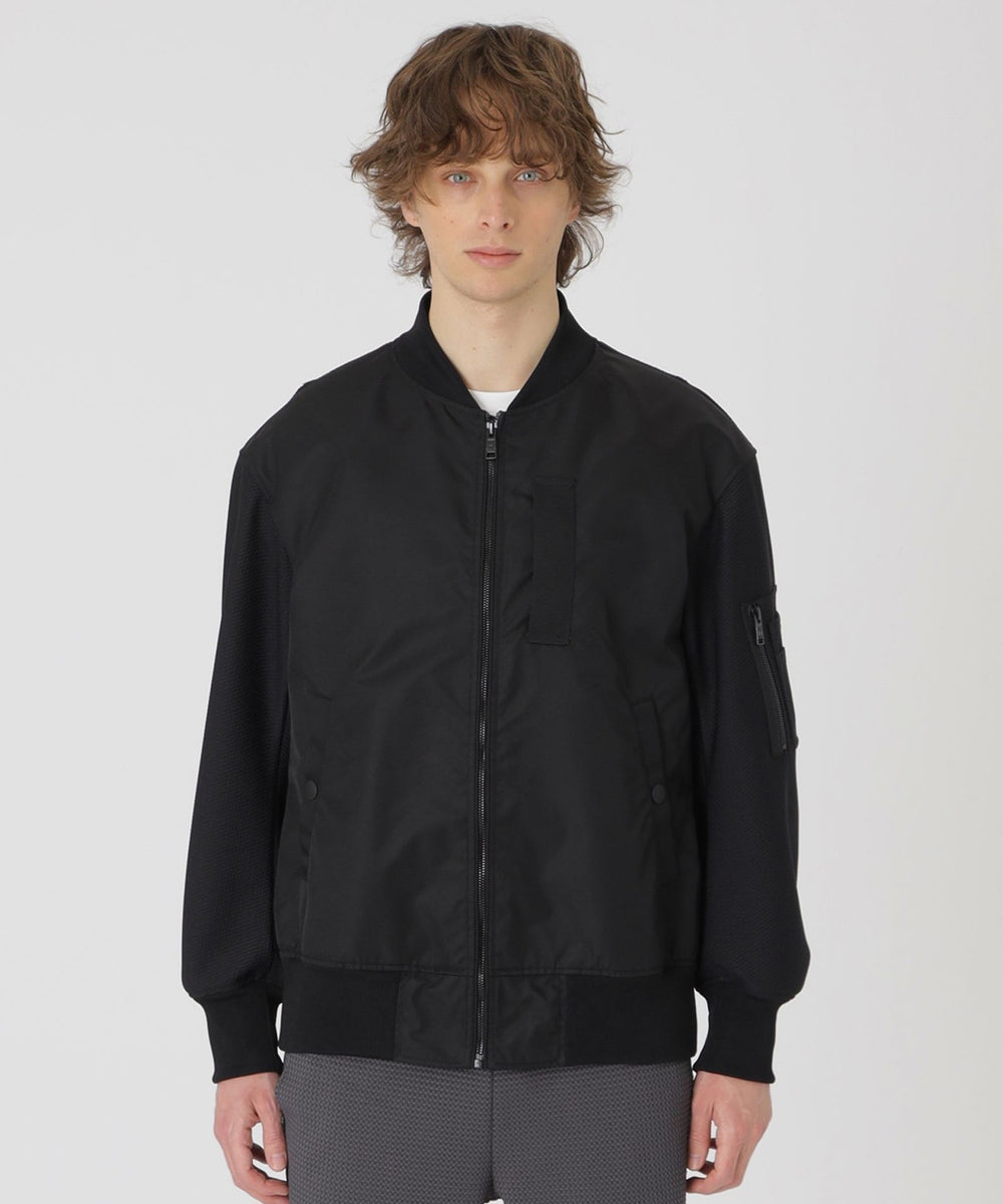 BLACK lab.】LIMONTAナイロンハイブリッドMA-1ジャケット（ブルゾン