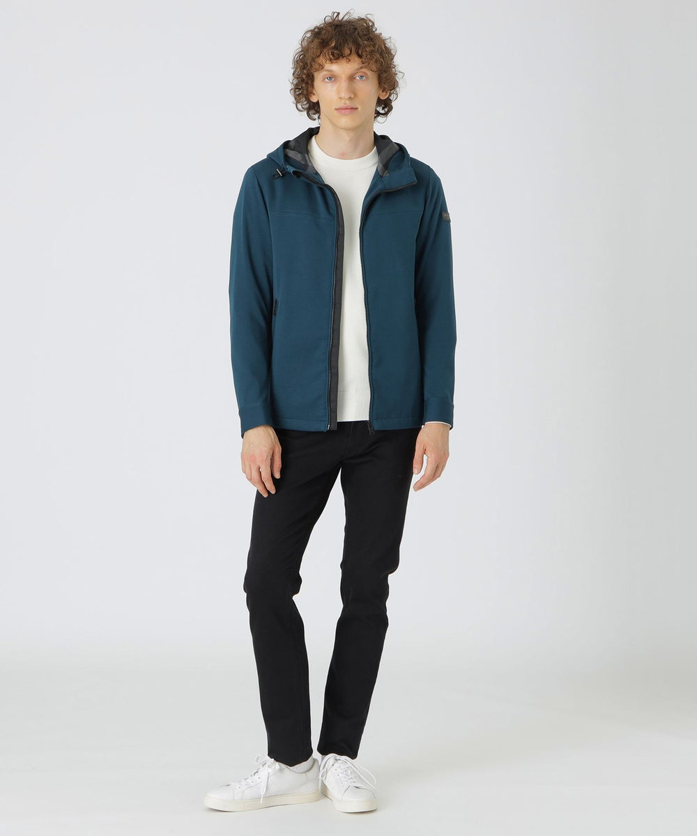 一部店舗限定】シルキーダンボールニットパーカー（ブルゾン）｜BLACK