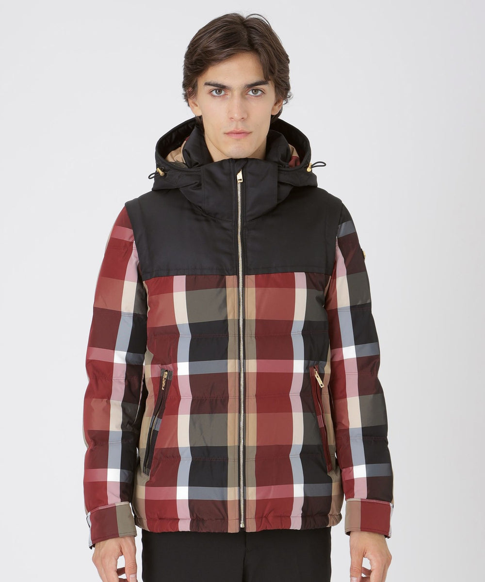 10th ANNIVERSARY】LIMONTAナイロンクレストブリッジチェックダウン