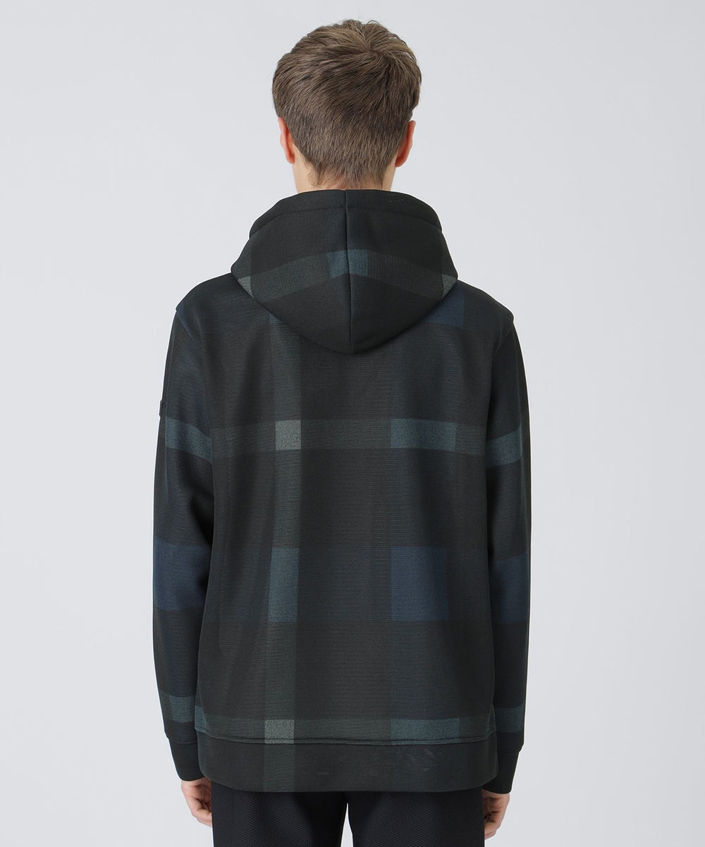 BLACK lab.】シアーダンボールクレストブリッジチェックパーカー
