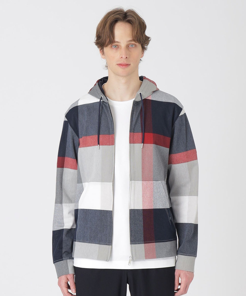 クレストブリッジチェックラッセルパーカー（カットソー）｜BLACK