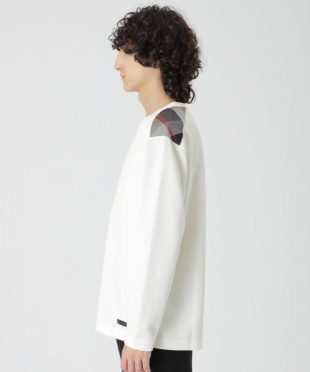 ショルダーチェックニットソー（カットソー）｜BLACK LABEL