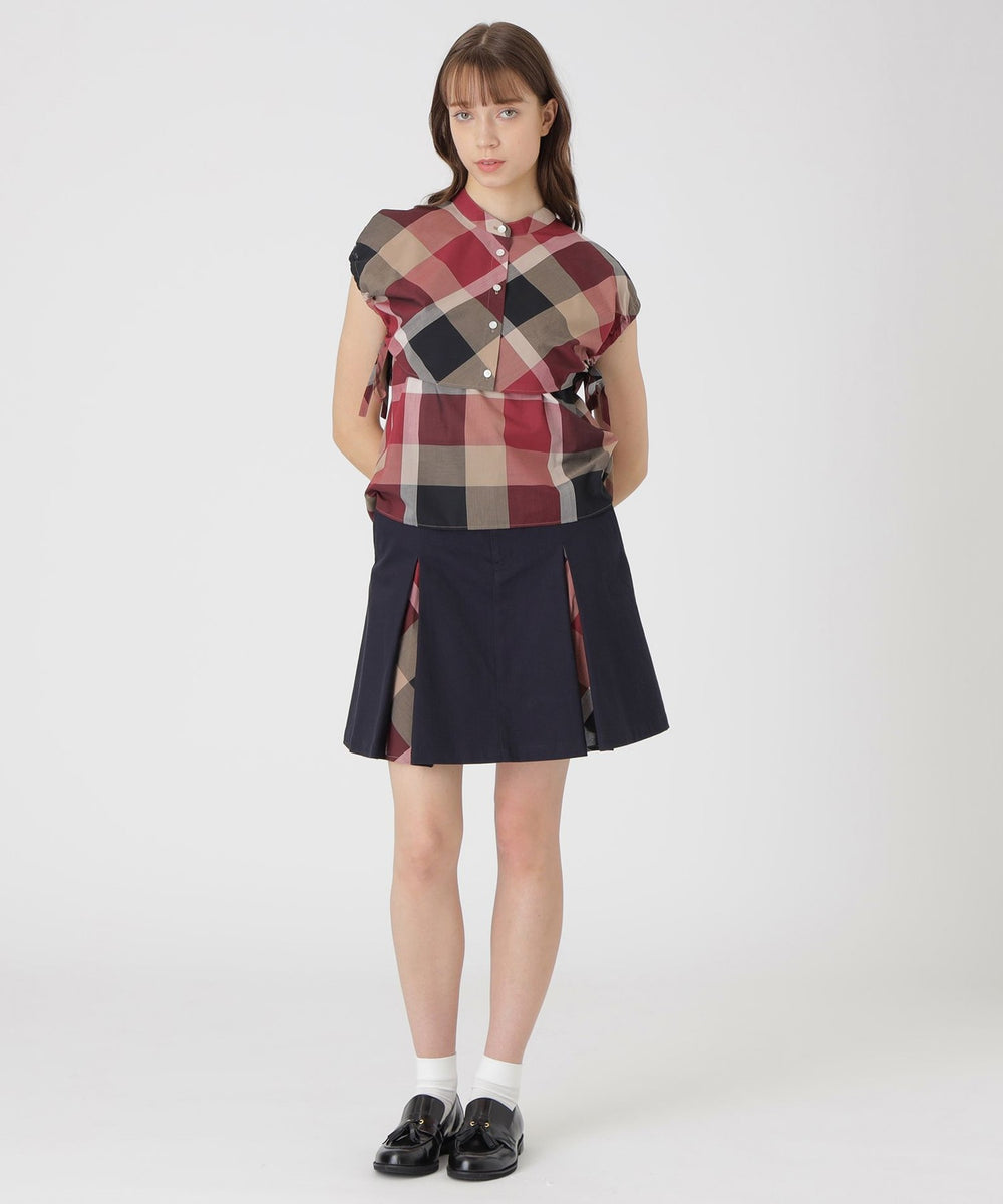 接触冷感】【吸水速乾】クレストブリッジチェッククールドライブラウス