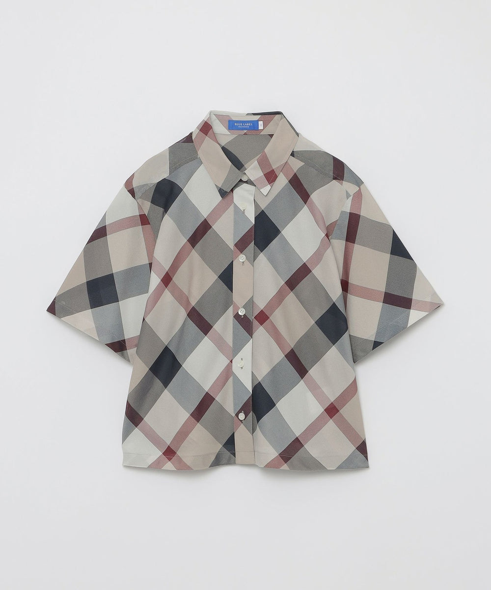 クレストブリッジチェックカラミクロスシャツ（ブラウス）｜BLUE LABEL