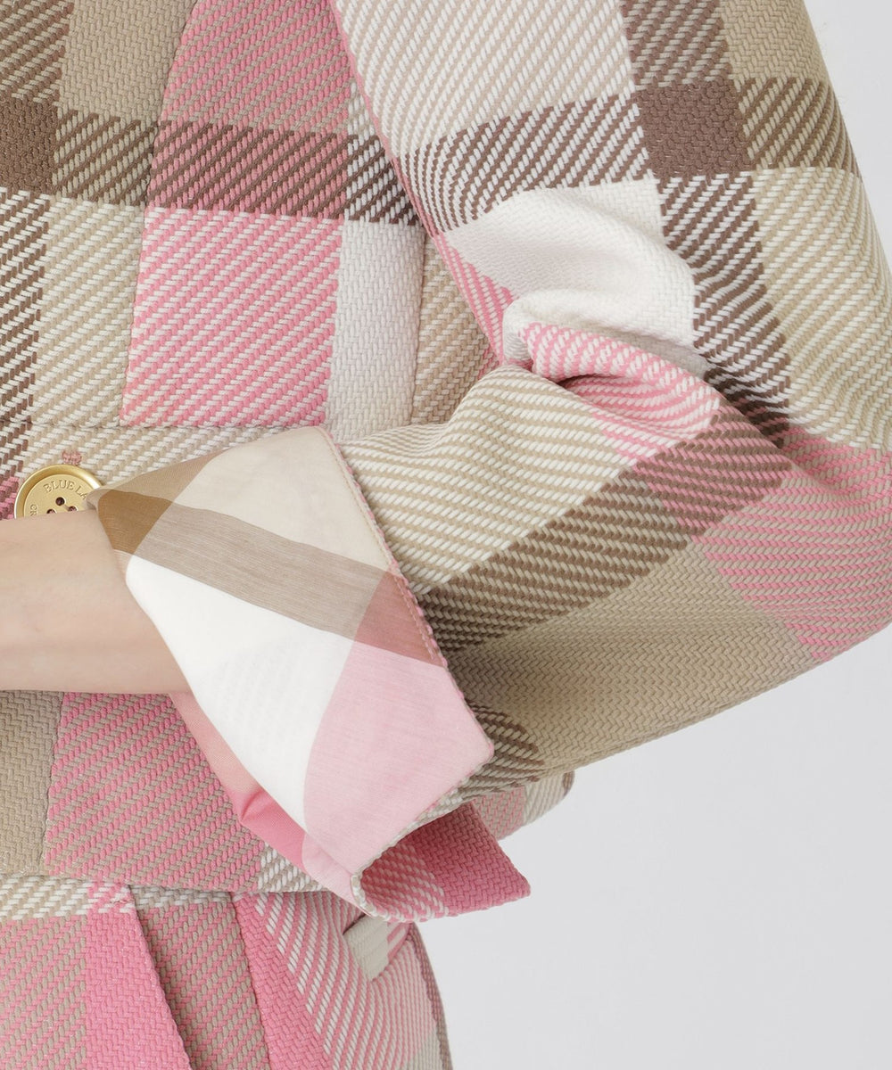 一部店舗限定】クレストブリッジチェックツィードジャケット