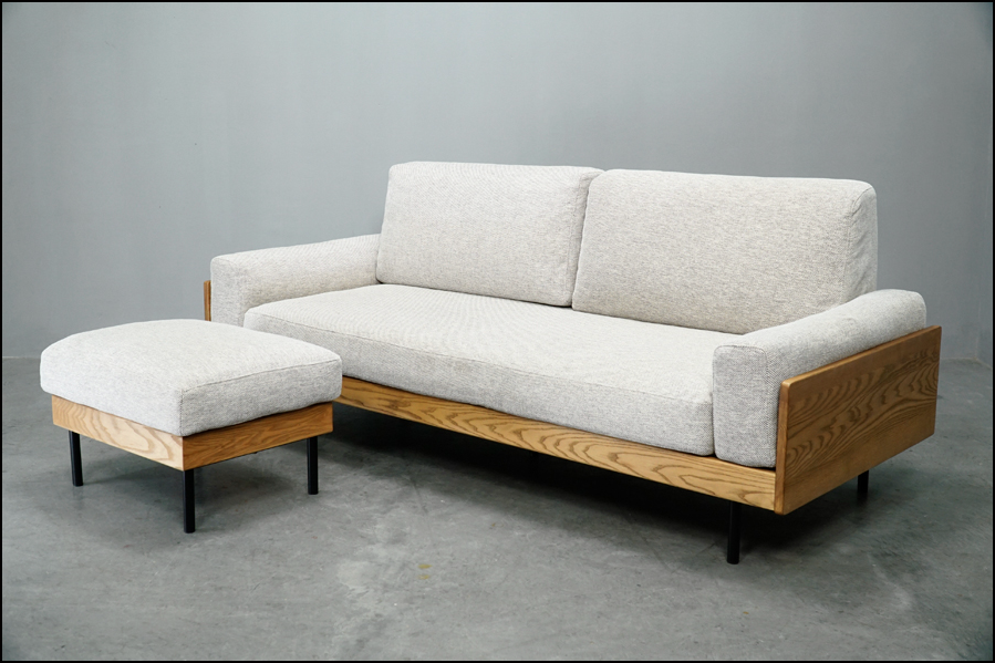 unico(ウニコ) TREL(トレル) 3人掛けソファ+オットマン高価買取-アドア