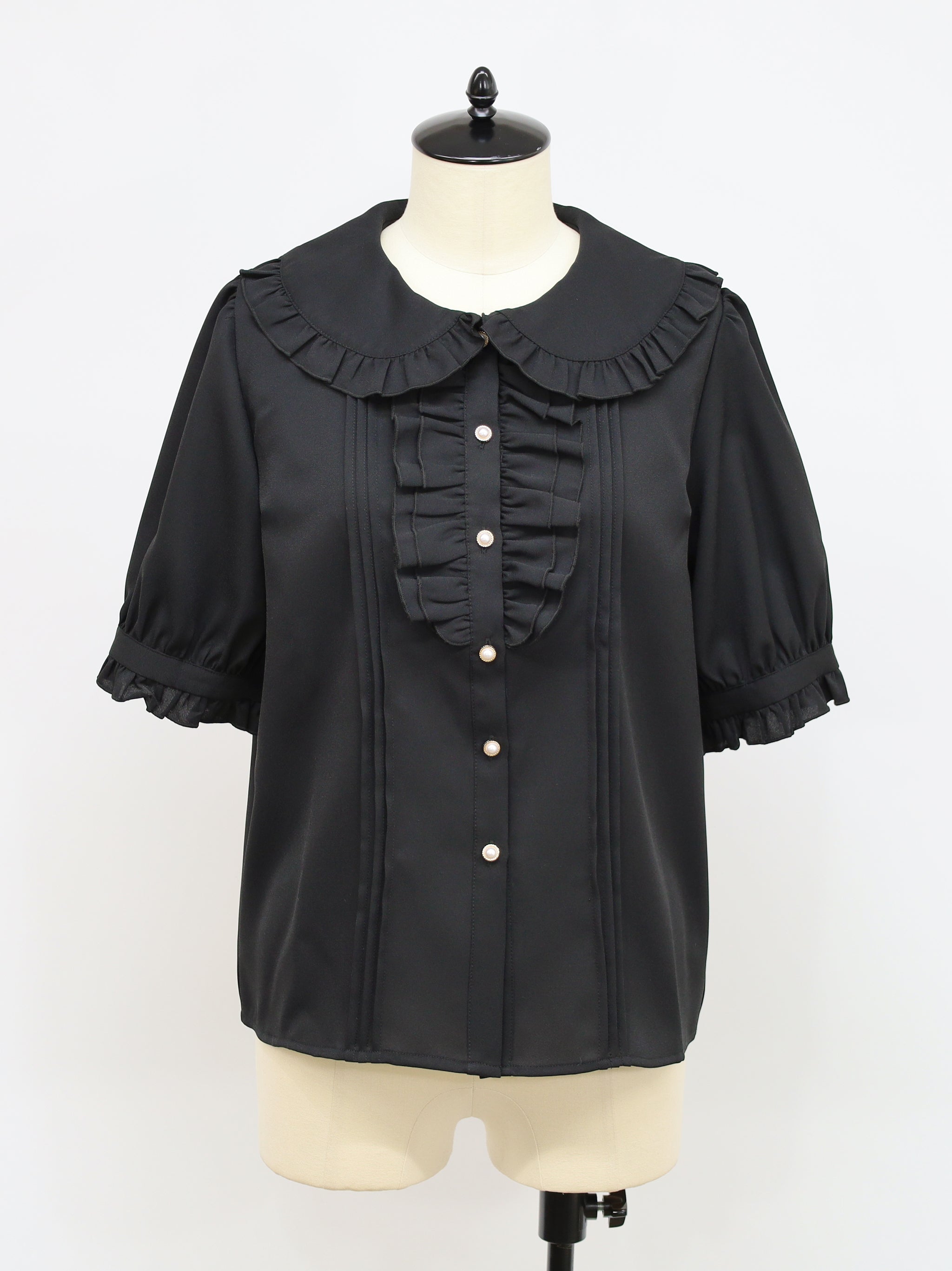 ダブルフリル丸襟半袖ブラウス – Amavel（アマベル）公式サイト