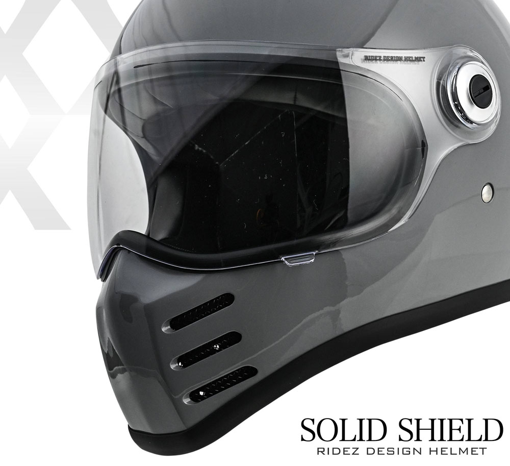 X フルフェイスヘルメット SOLID EDITION グロスグレー - RIDEZ