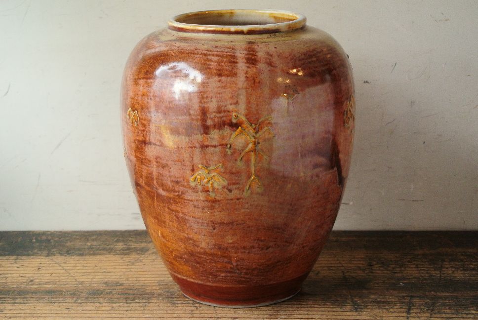 小樽窯 白勢栄悦 古代文字壺 - アンティーク雑貨・古道具の札幌