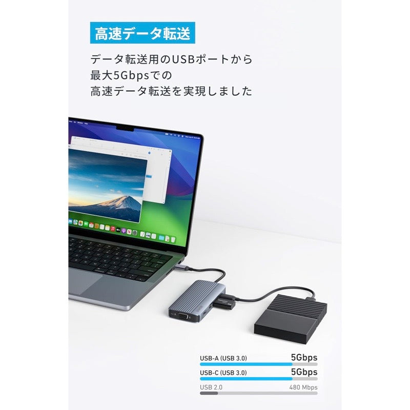 Anker USB-C ハブ (8-in-1, Triple Display) | USBハブの製品情報