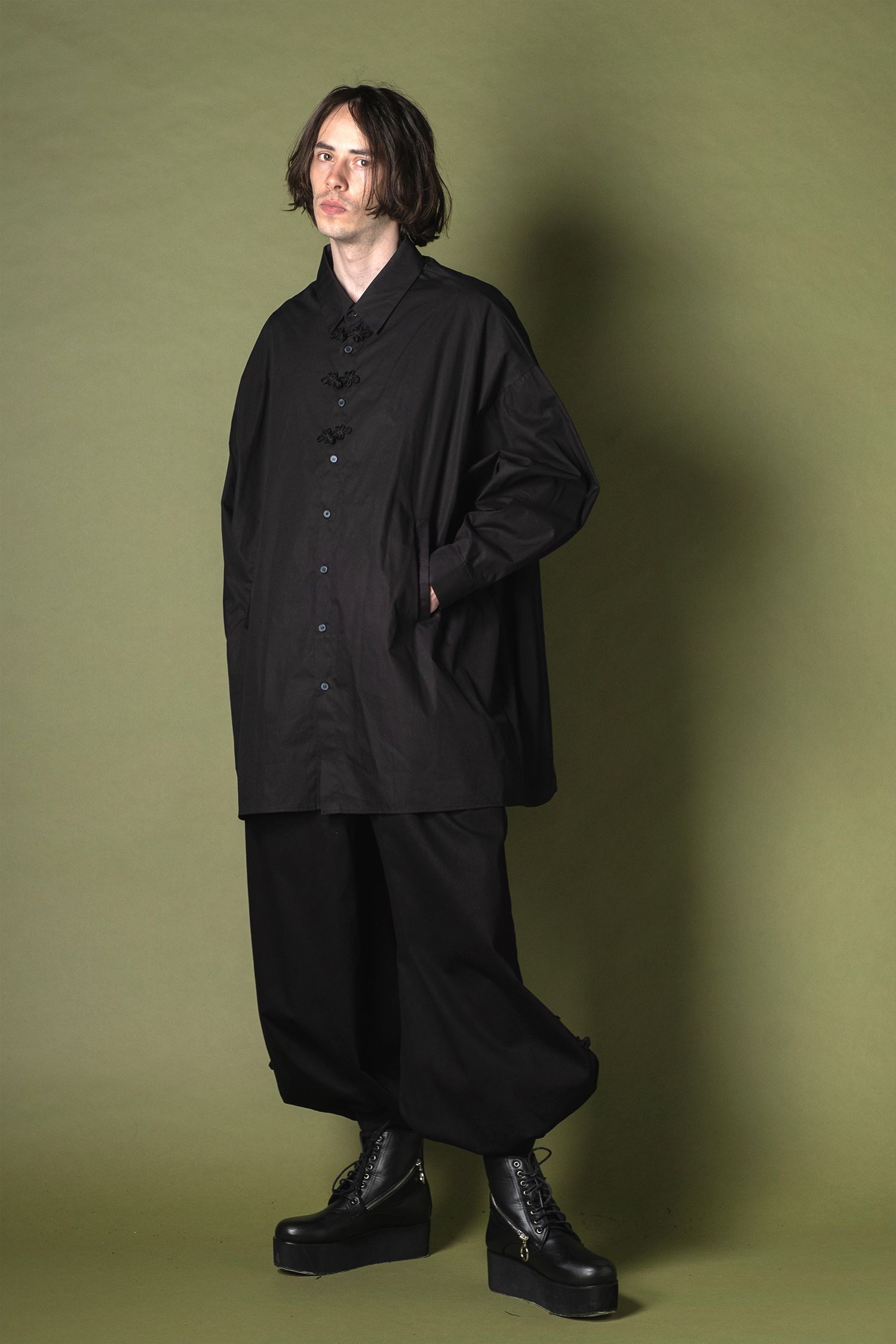 U:UME チャイナボタンシャツ クイズノック U:UME チャイナボタンシャツ