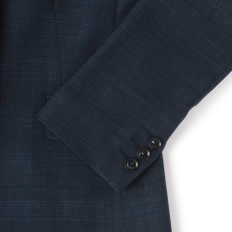 アウトレット】洗えるキレイスーツ テーラードジャケット ブルー