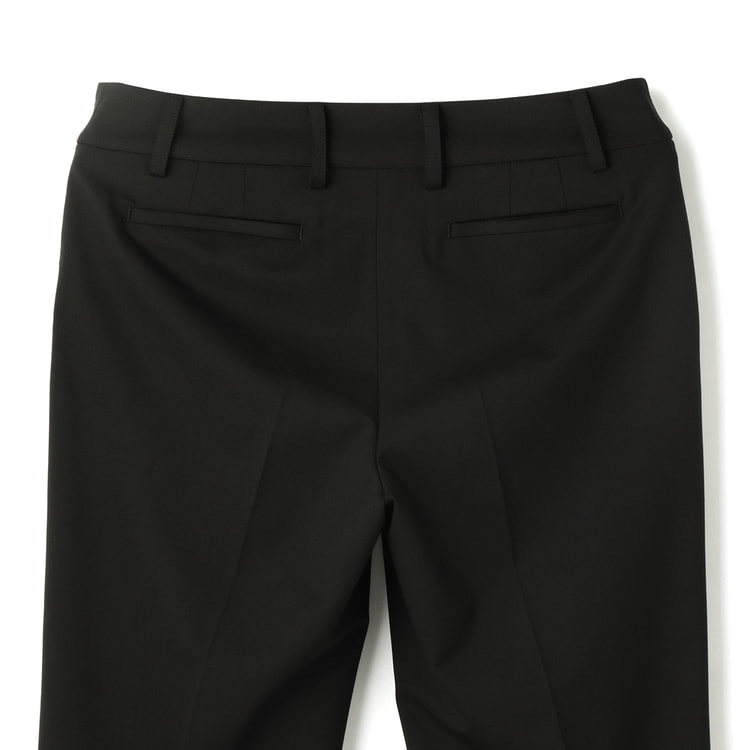ビジネスから就活まで】洗える ストレッチ 黒無地ストレートパンツ