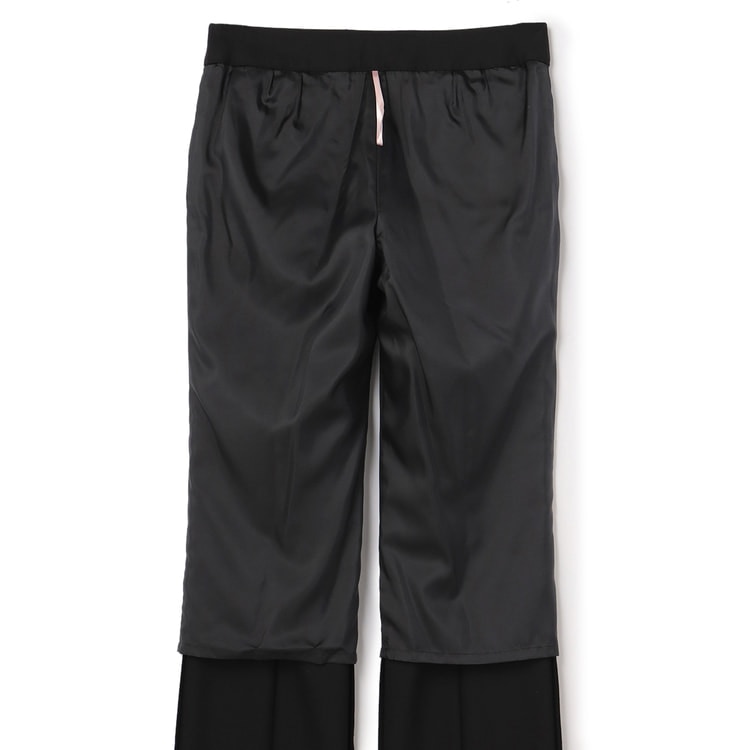 ビジネスから就活まで】洗える ストレッチ 黒無地ストレートパンツ