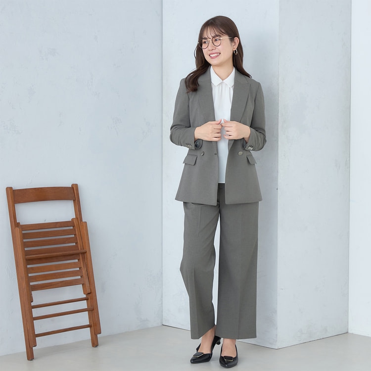 特価】【WEB限定価格】Oggiコラボ 2Wayストレッチツイル ワイドパンツ