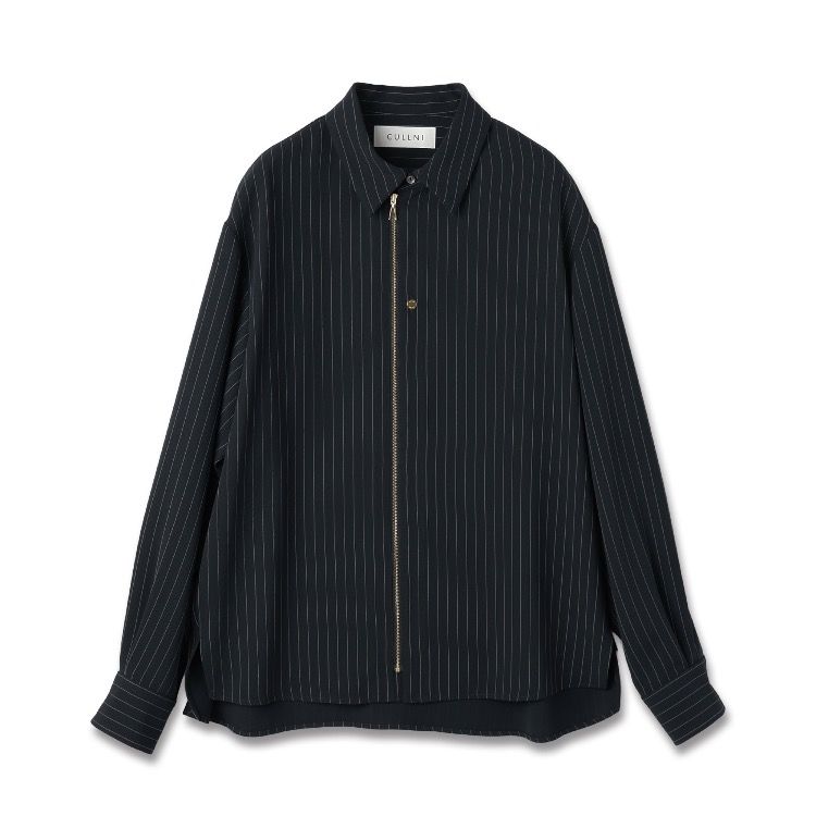 CULLNI - 【残り一点】Stripe Double Cloth Zip Up Shirt | ACRMTSM