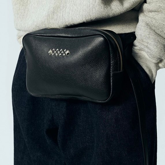CALEE - 【残り一点】Studs Leather Body Bag | ACRMTSM ONLINE STORE