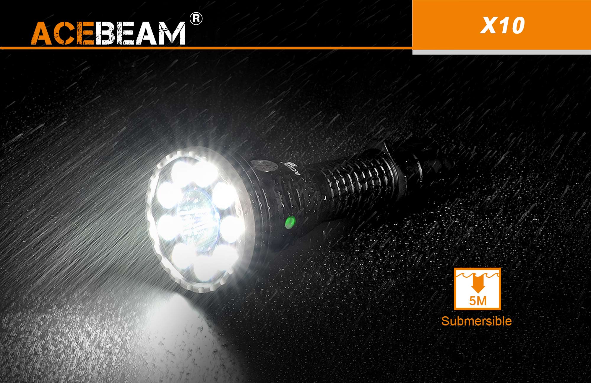 Acebeam X10 Rechargeable Tactical Flashlight|Acebeam® Official
