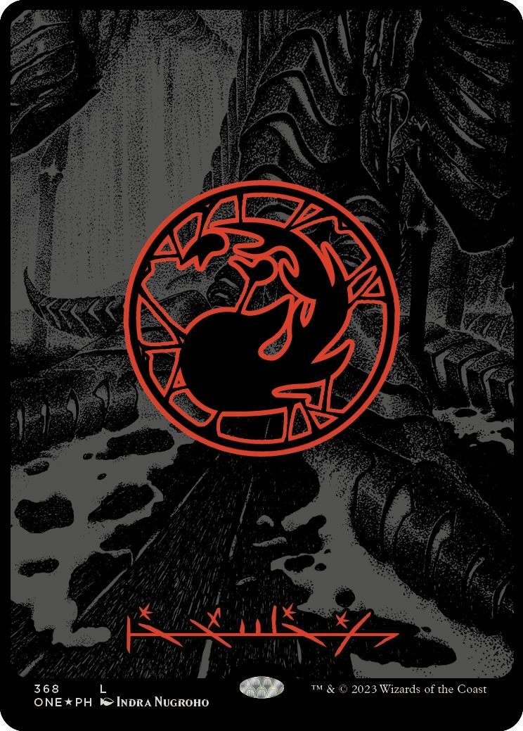 オイルスリックFoil』『ファイレクシア語版』山/Mountain