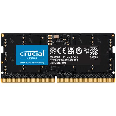 Crucial 16GB DDR5 4800MT/s CL40 SODIMM Memory Module CT16G48C40S5