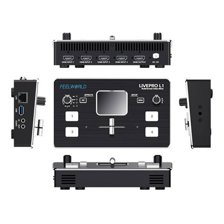 Feelworld LIVEPRO L1 Multi-Format Video Mixer Switcher w/4x HDMI